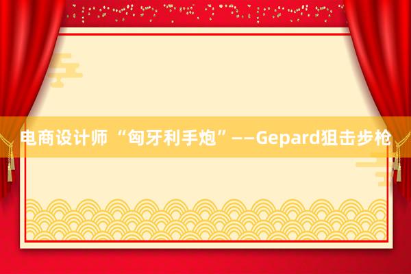 电商设计师 “匈牙利手炮”——Gepard狙击步枪