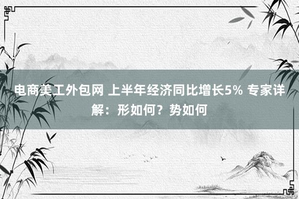 电商美工外包网 上半年经济同比增长5% 专家详解：形如何？势如何