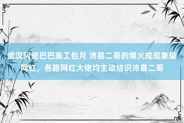 武汉阿里巴巴美工包月 沛县二哥的爆火成现象级网红，各路网红大佬均主动结识沛县二哥